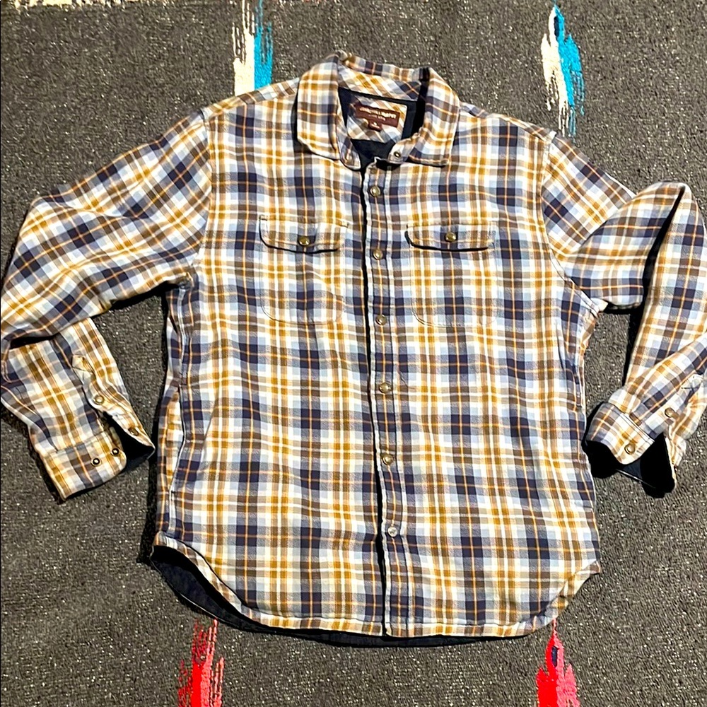 Johnston & Murphy flannel snap shirtjac - Medium
